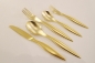 Preview: Kuchengabel VENUS, PVD Gold matt