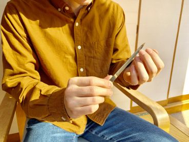 Spitze Profi Nagelfeile, silber matt