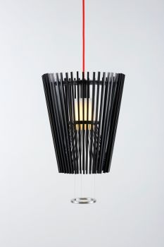 Lampe MOTO mit beweglichem Schirm - schwarz - Ø 42cm