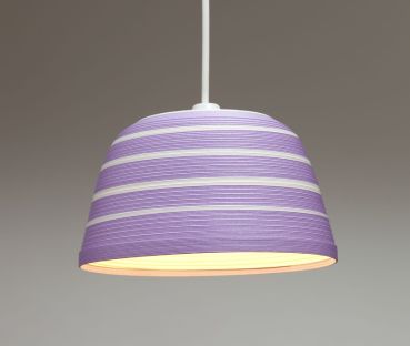 Lampenschirm aus Papierstreifen, 33cm, lila