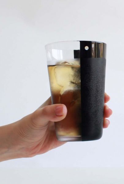 Longdrinkglas URUSHI 325 ml - seitlich schwarz