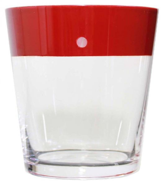 Trinkglas URUSHI 310 ml - oben rot