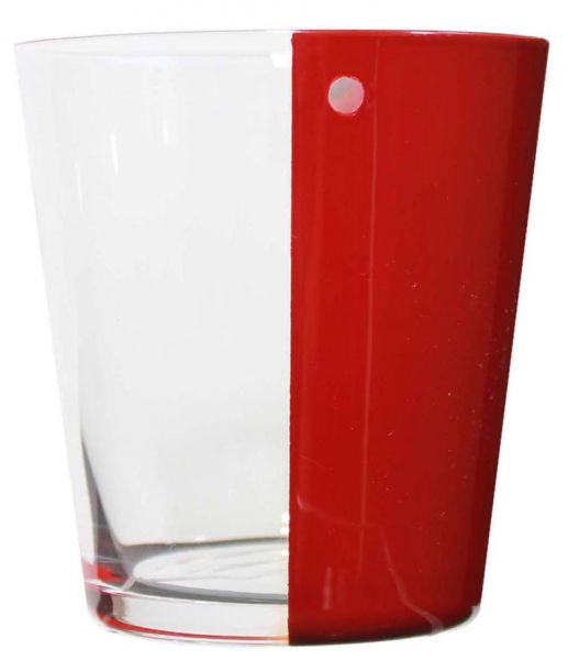 Trinkglas URUSHI 310 ml - seitlich rot