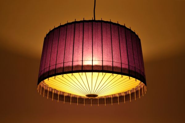 Lampe KOTORI Japanpapier - lila - Ø 53 cm