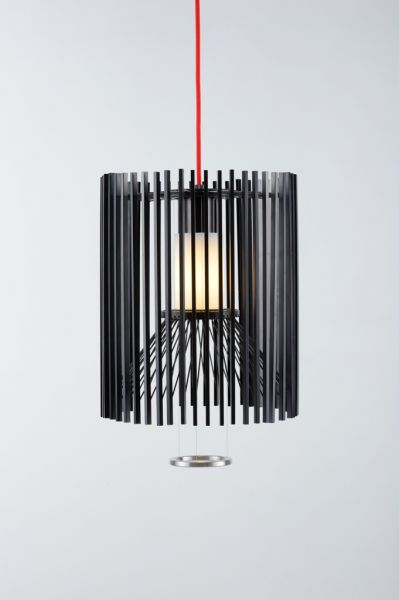 Lampe MOTO mit beweglichem Schirm - schwarz - Ø 42cm