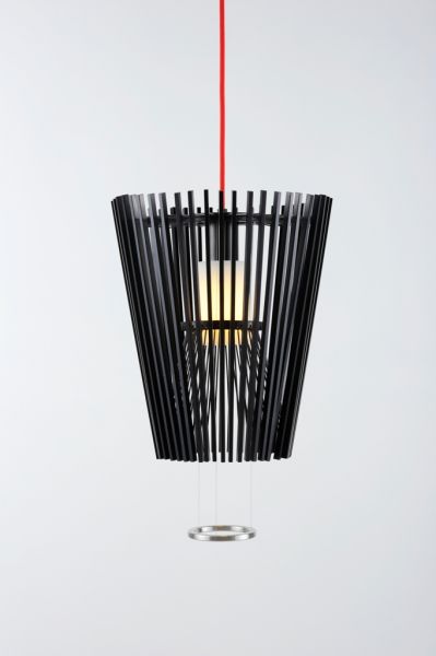 Lampe MOTO mit beweglichem Schirm - schwarz - Ø 42cm