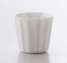 Porzellanbecher Streifen - H 8 cm, Ø 8,8 cm