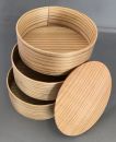 Bento-Box aus Zedernholz, 3-teilig