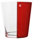 Trinkglas URUSHI 310 ml - seitlich rot